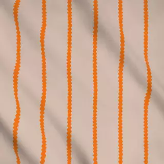 Meterware Wavy Streifen orange creme