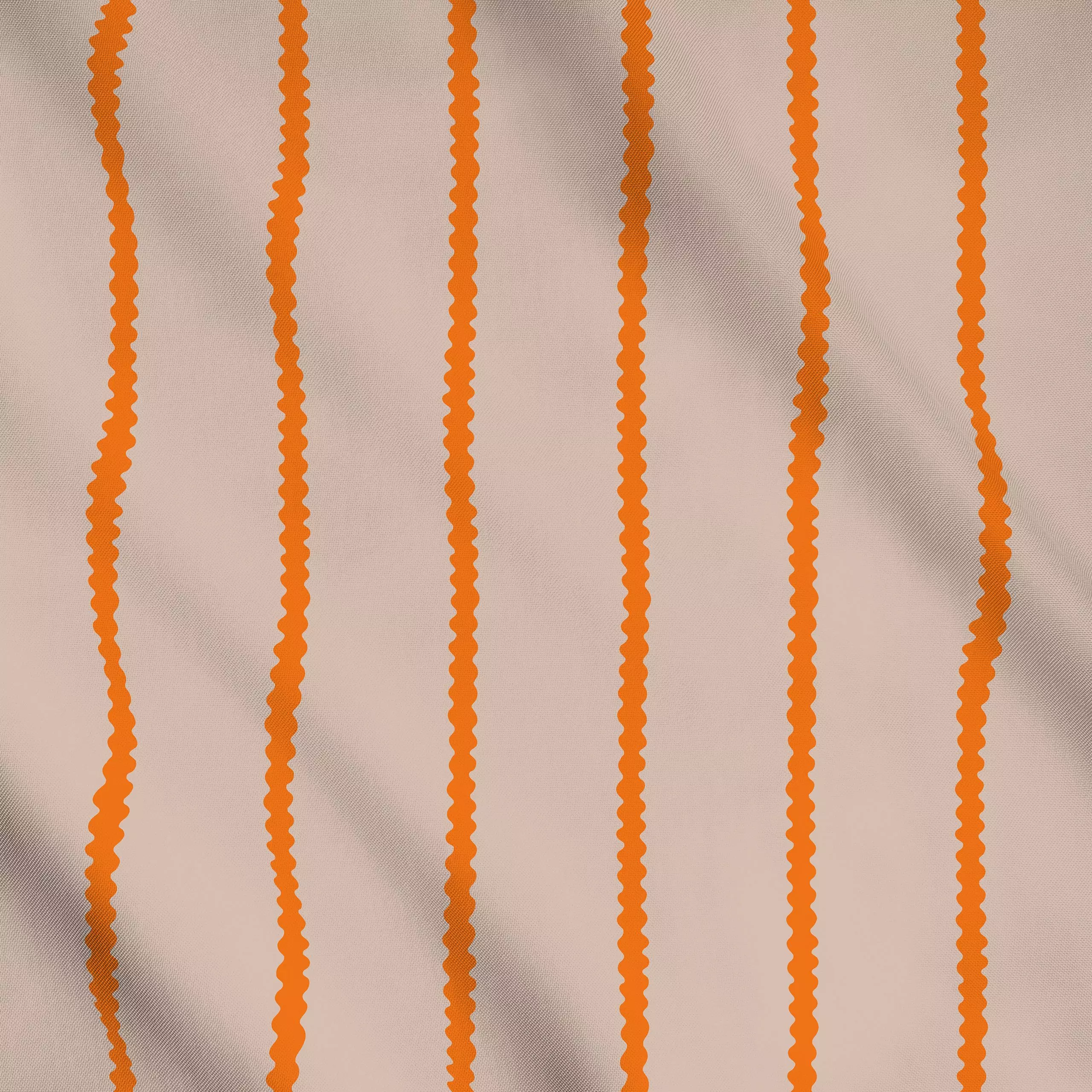 Meterware Wavy Streifen orange creme - Herbst, Winter, Symbole & Muster - von „Studio Kesse"