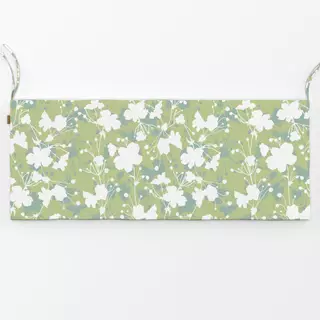 Bankauflage Blumenmuster grün