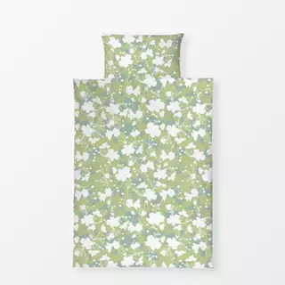 Bettwäsche Blumenmuster grün