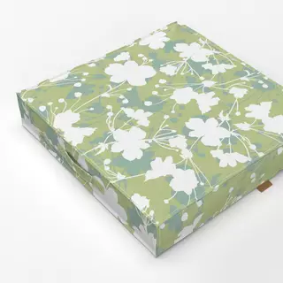 Bodenkissen Blumenmuster grün