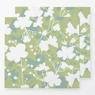 Servietten Blumenmuster grün