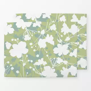 Tischset Blumenmuster grün