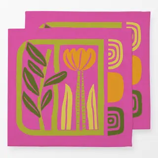Servietten Minimalist  Retro Tulip Pink