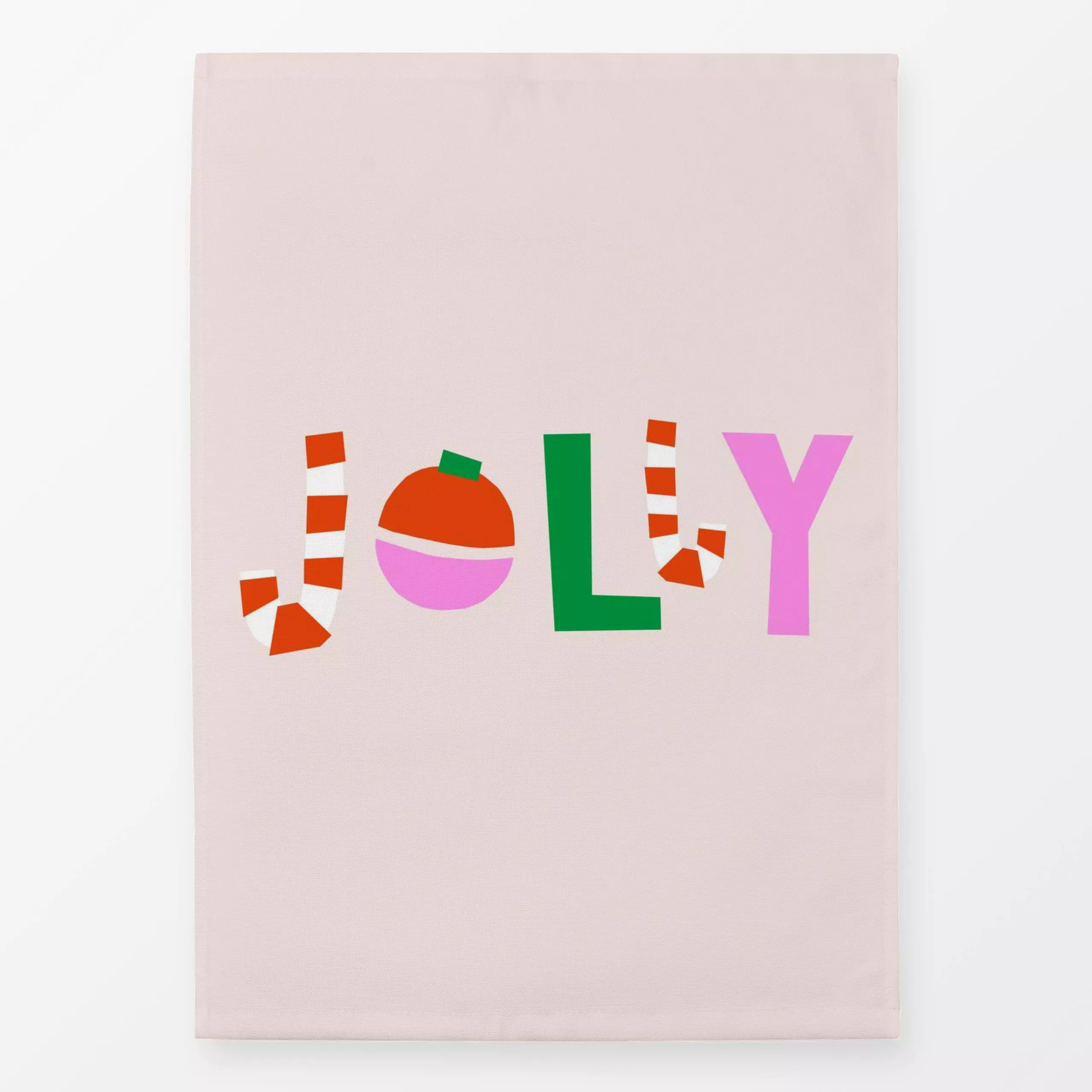 Geschirrtücher Jolly Christmas - Sprüche & Schriftzüge - von „Lisa Jasmin Bauer"; Weihnachten, typografie, Zuckerstangen, we...