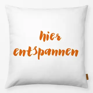 Kissen hier entspannen