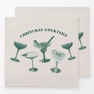Servietten Christmas Cocktails Grün