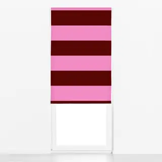 Raffrollo Bordeaux Pink Blockstreifen
