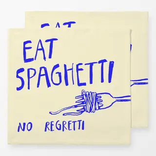 Servietten Eat Spaghetti - No Regretti!