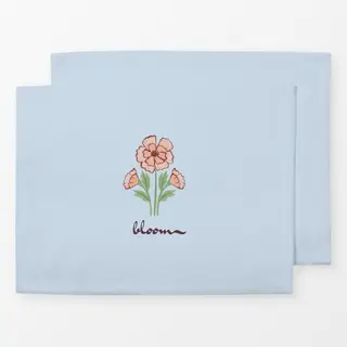 Tischset bloom flower light blue