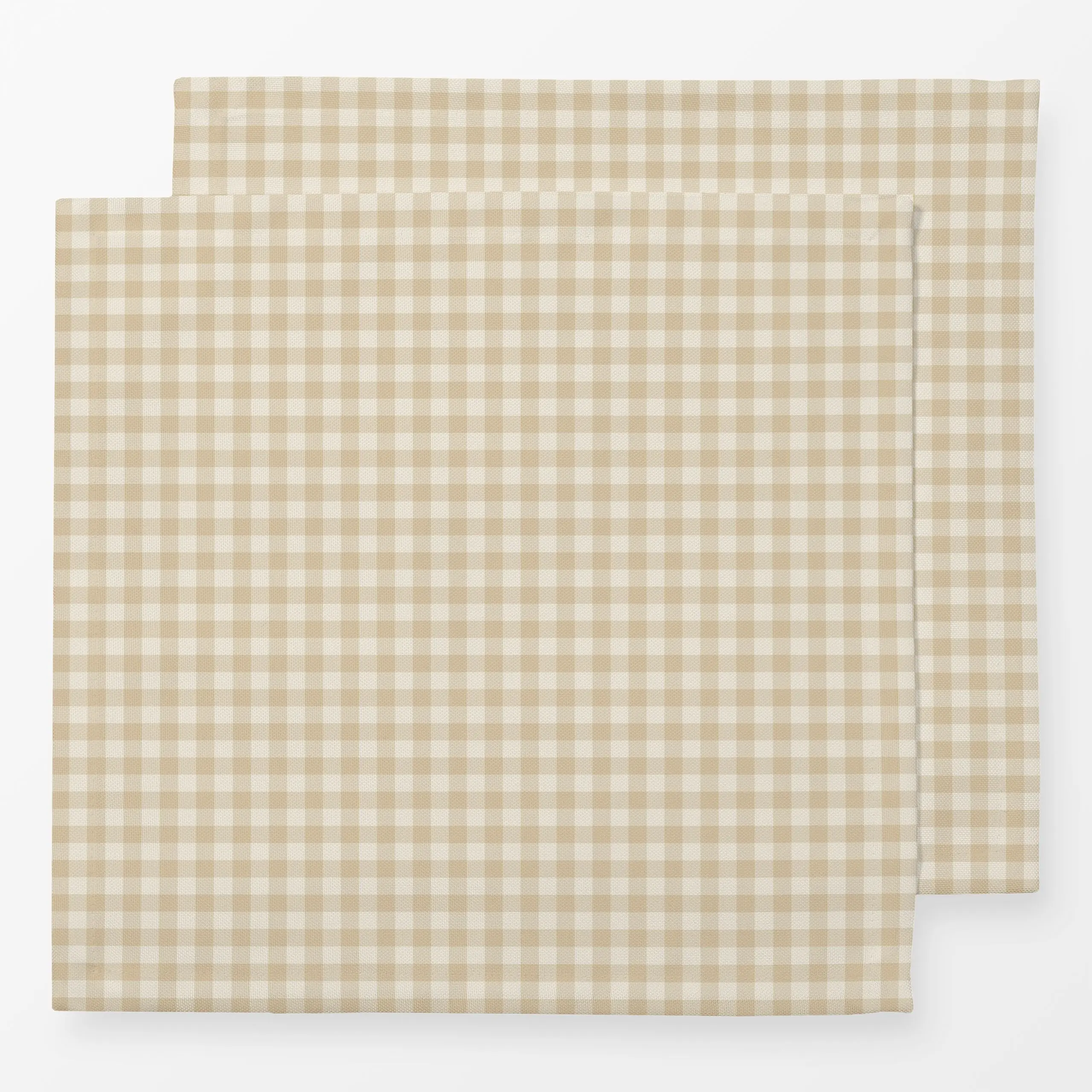 Servietten Landliebe Karo beige - Frühling, Symbole & Muster - von „Julia Schumacher"; Karo, Karos, Pastell, kleinkariert, n...