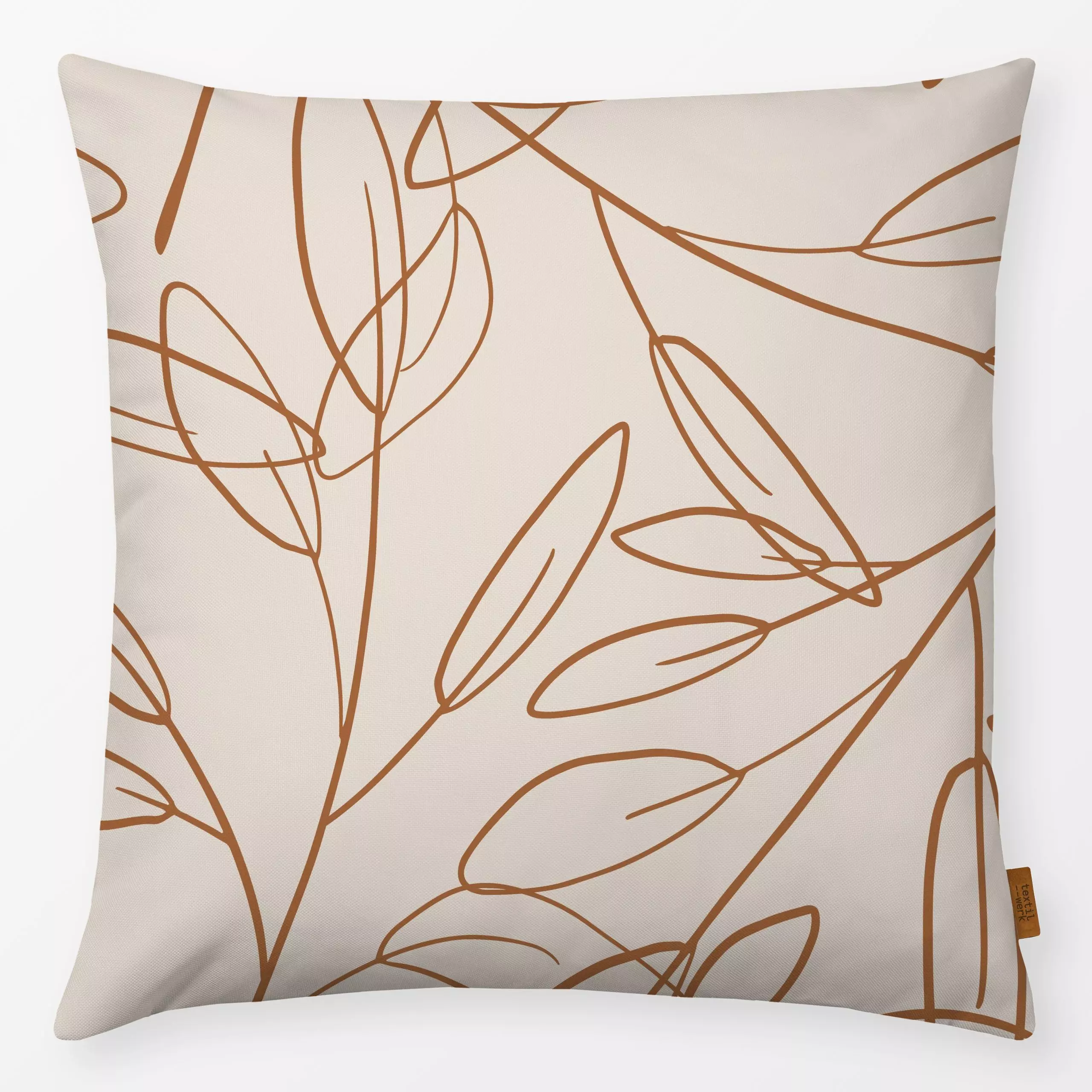 Kissen AUTUMN PATTERN - Blumen & Florales, Herbst - von „Kruth Design"; skandinavisch, Blätter, Zweige, floral, Herbst, Herb...