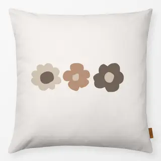 Kissen Blumen Trio beige
