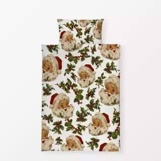 Bettwäsche Vintage Santa Claus offwhite