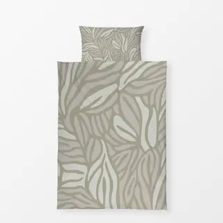 Bettwäsche Stylized Foliage Grey Green