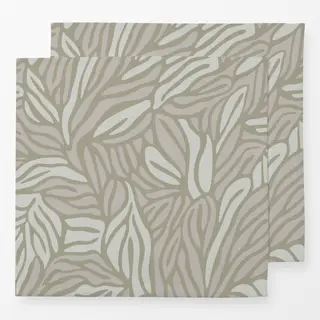 Servietten Stylized Foliage Grey Green