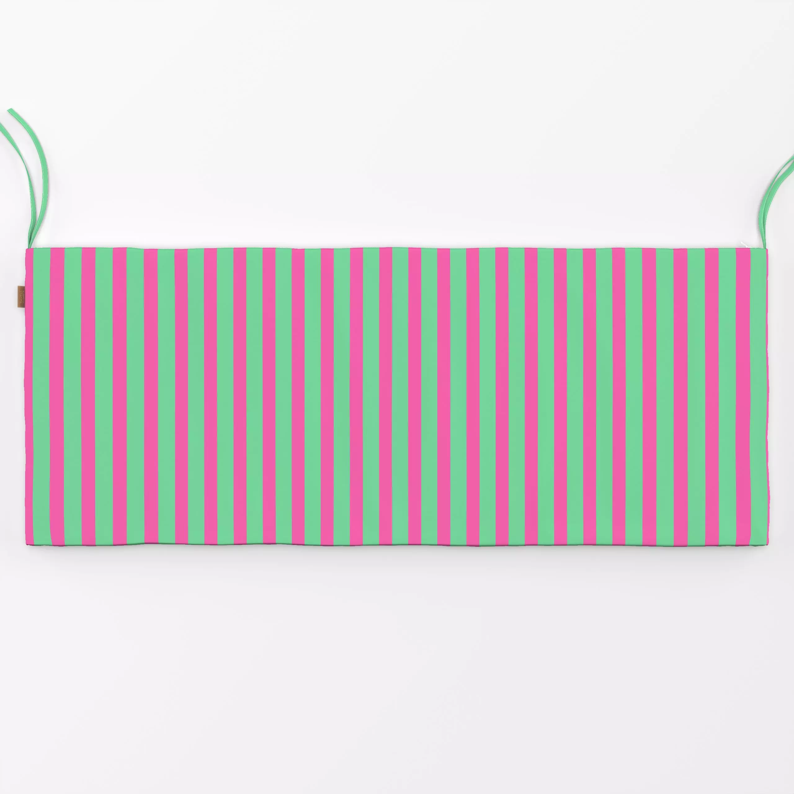 Bankauflage Bold Stripes green and pink - Sommer, Symbole & Muster - von „Karen Menzenbach x so.leben.wir"; Streifen, rosa, ...