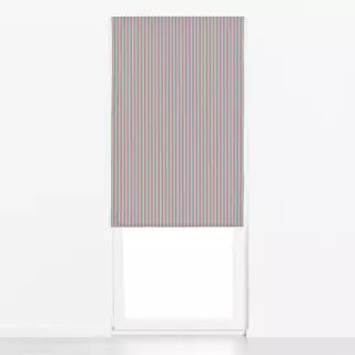 Raffrollo Bold Stripes green and pink