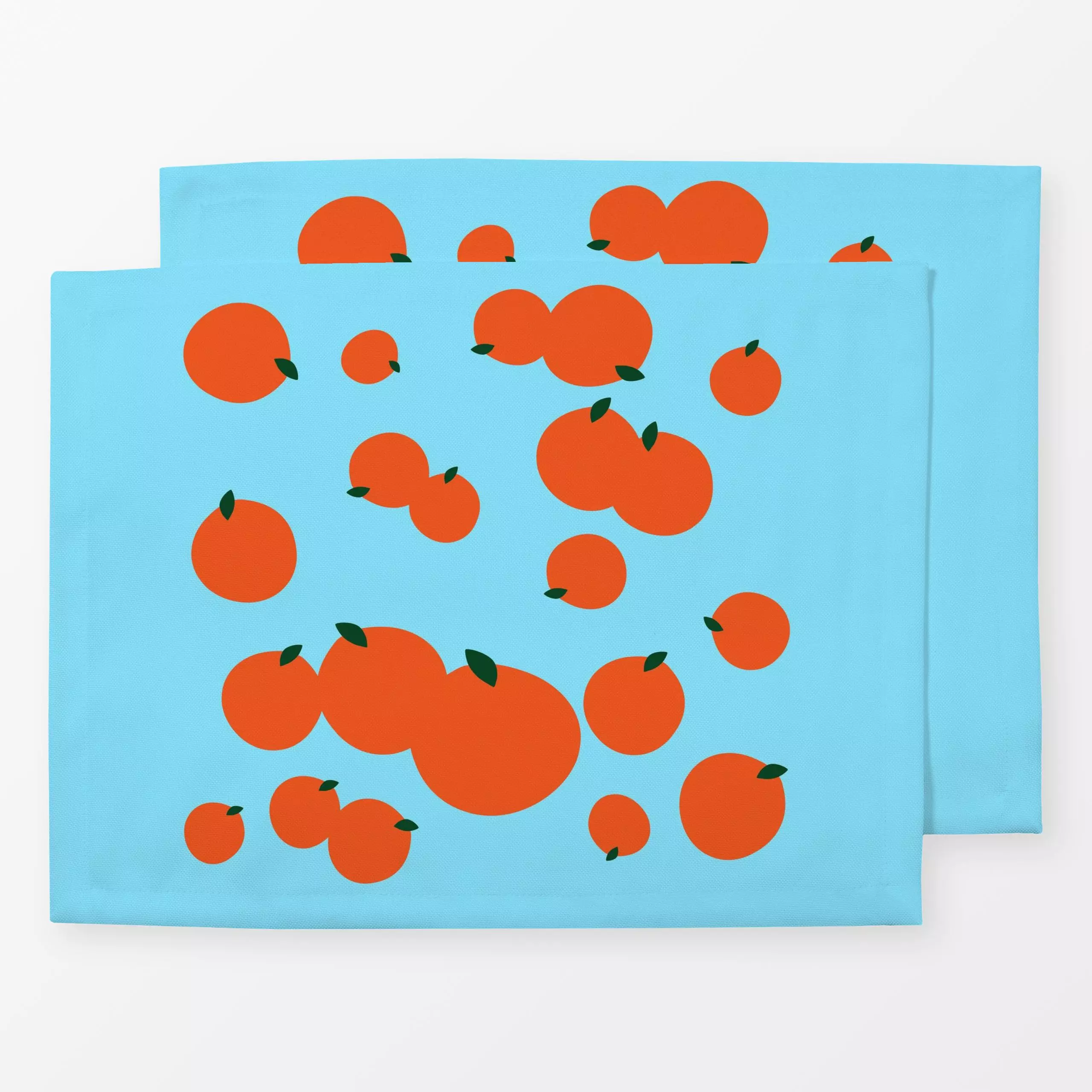 Tischset Orangen von Mallorca - Sommer, Symbole & Muster, Reise - von „Ursula Tücks"; Muster, Kissen, Meer, Sonne, Orange, b...