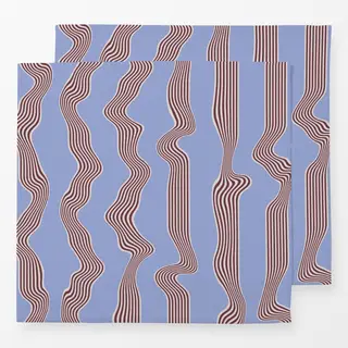 Servietten Wellenstreifen Blau