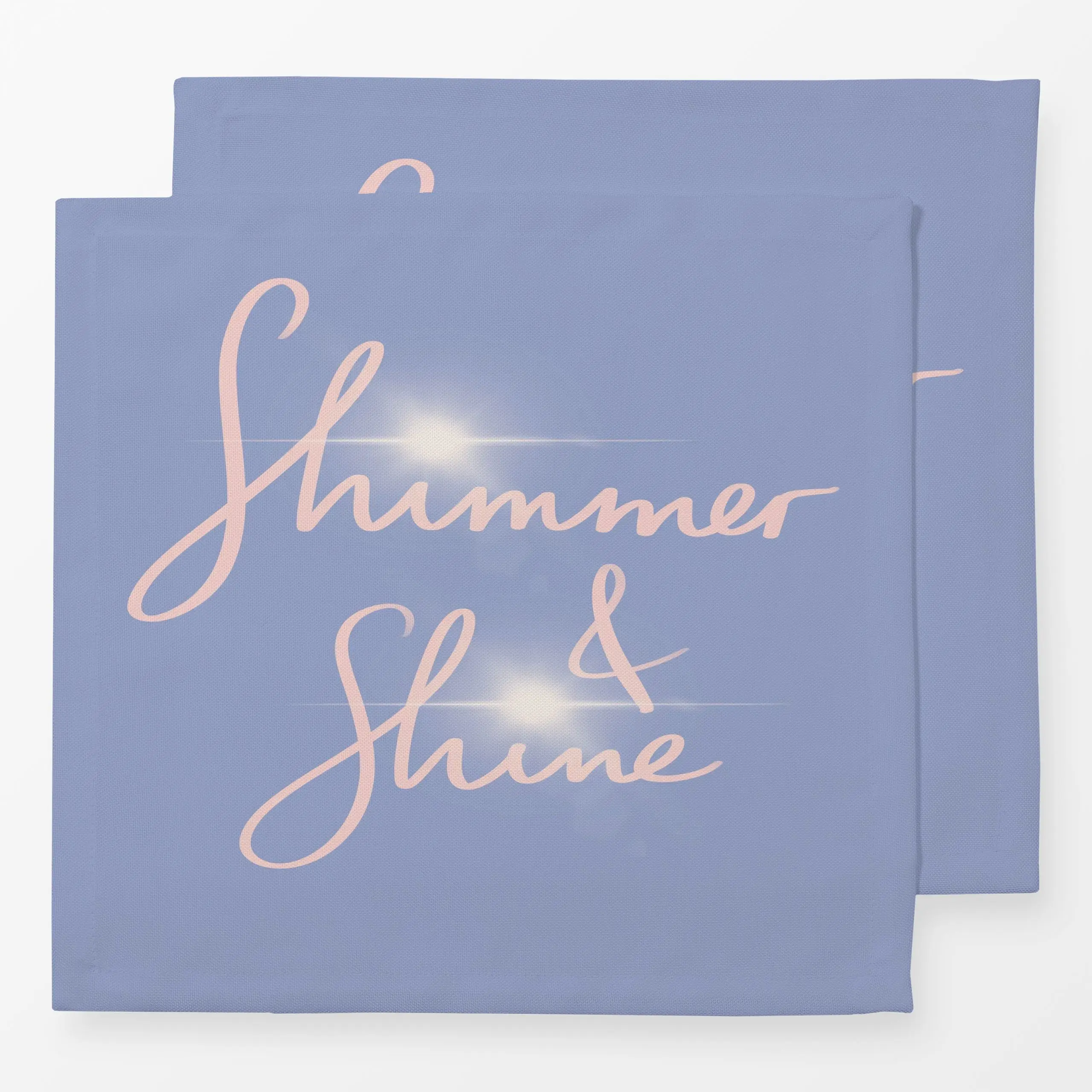 Servietten Shimmer & Shine Blau - Sprüche & Schriftzüge - von „Sophie Augustin Illustration"; typografie, selflove, Licht, s...