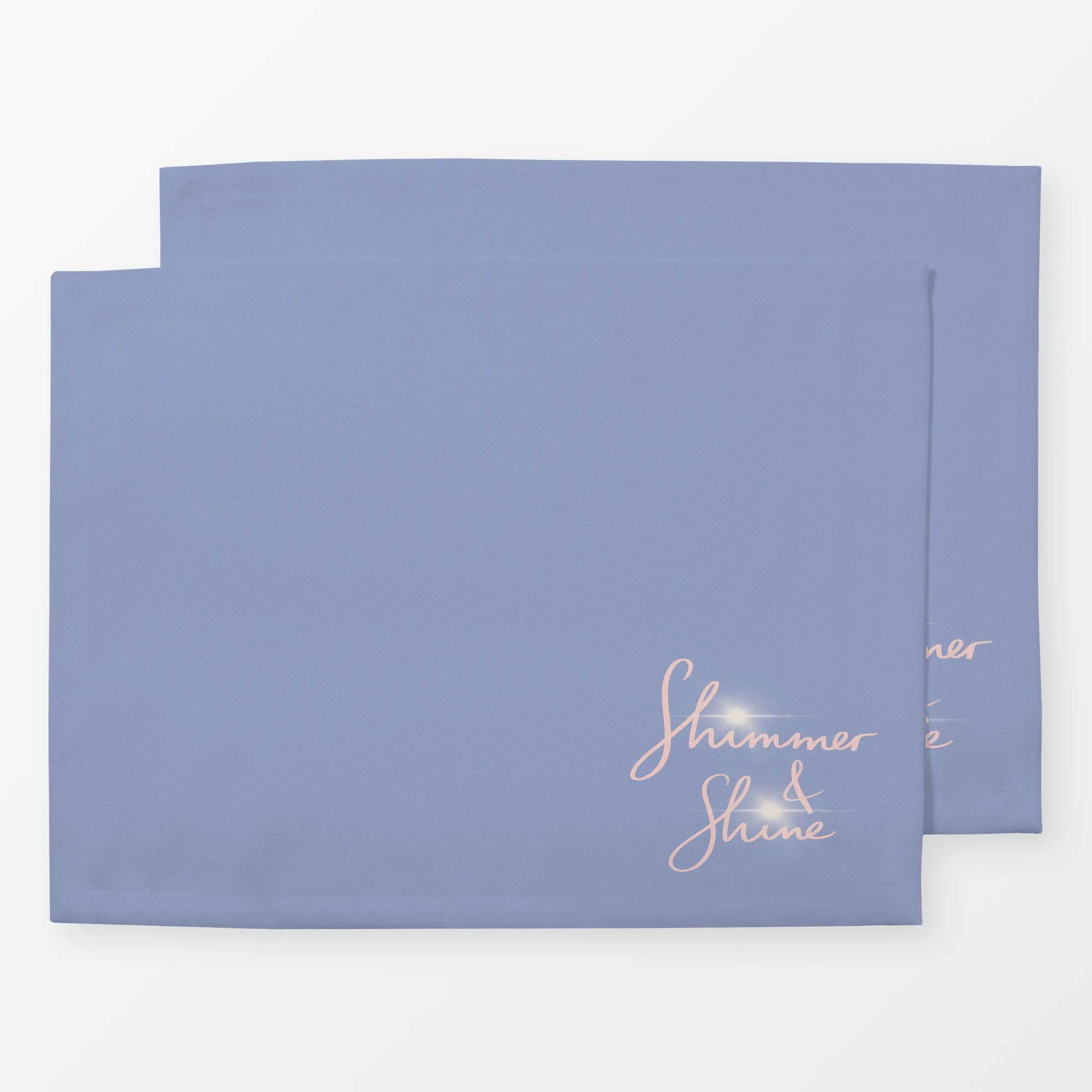 Tischset Shimmer & Shine Blau - Sprüche & Schriftzüge - von „Sophie Augustin Illustration"; typografie, selflove, Licht, shi...