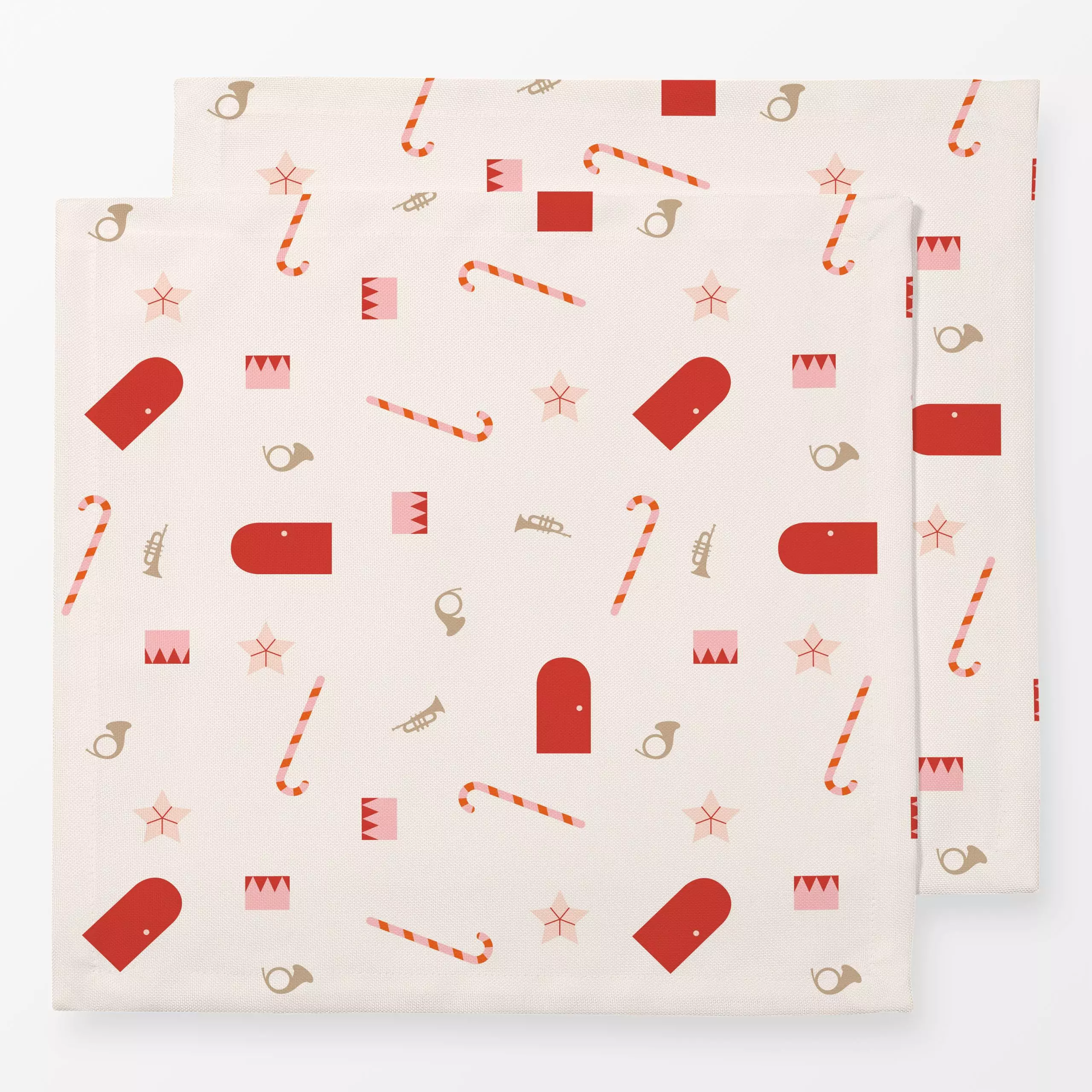 Servietten Wichtel Tür Pattern - Kinderzimmer & Motive für Kinder, Weihnachten, Anlässe - von „Jana Moßmann"; Zuckerstange, ...