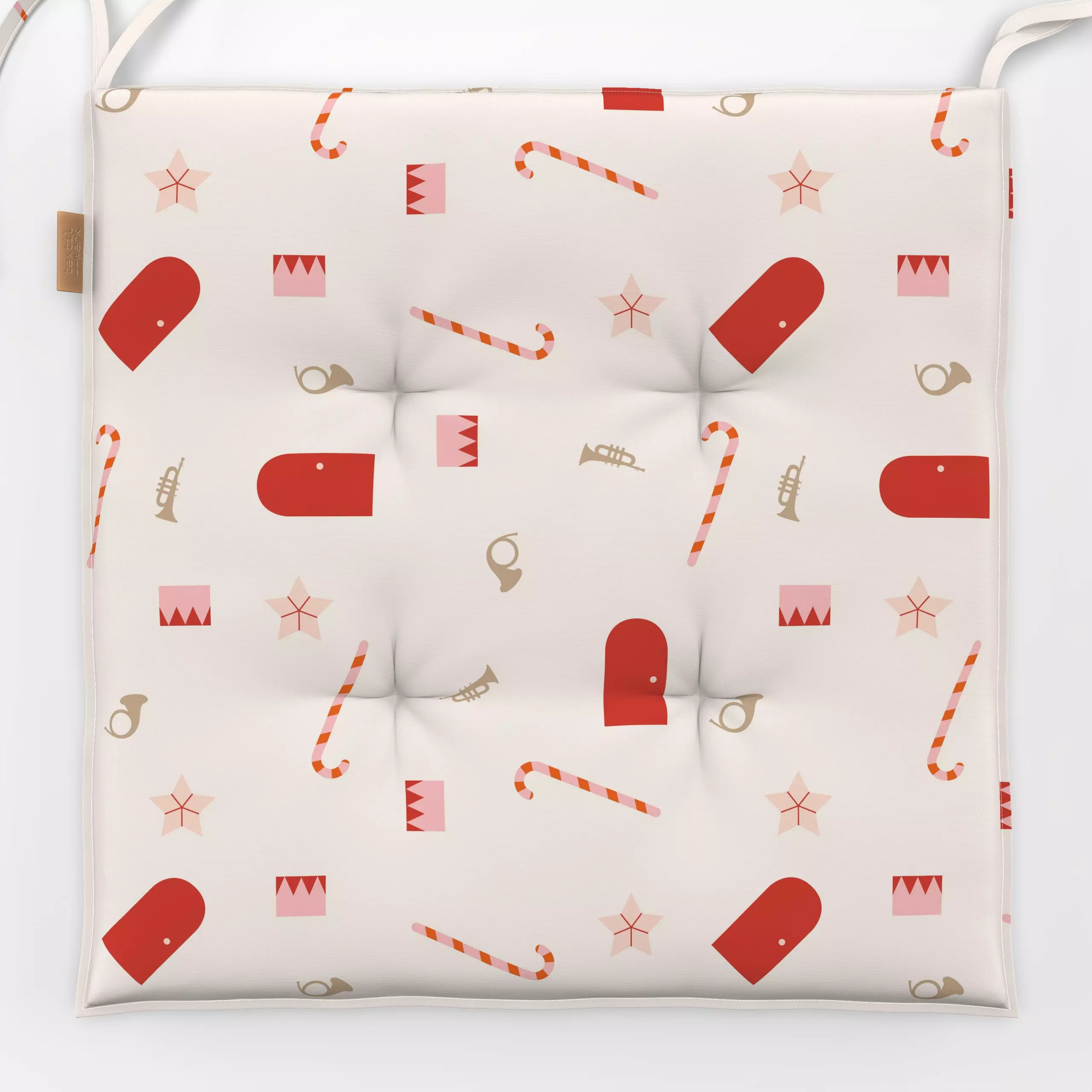 Sitzkissen Wichtel Tür Pattern - Kinderzimmer & Motive für Kinder, Weihnachten, Anlässe - von „Jana Moßmann"; Zuckerstange, ...