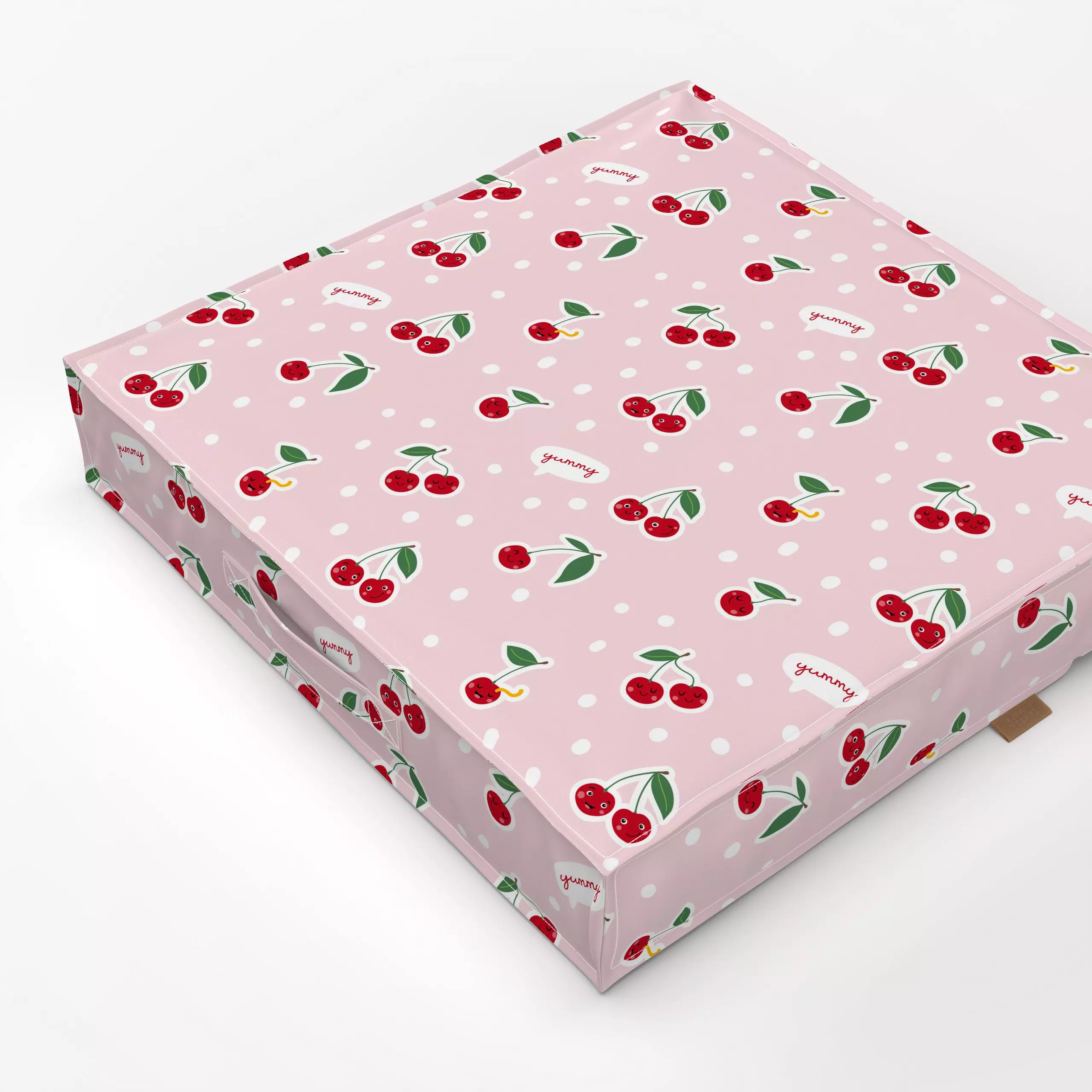 Bodenkissen Yummy Cherry - Kinderzimmer & Motive für Kinder, Sommer - von „Heyduda"; Frucht, Obst, Sommer, rot, frisch, Kirs...