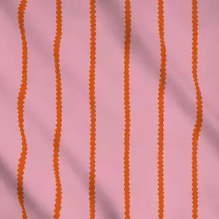 Meterware Streifen Wellen rosa orange