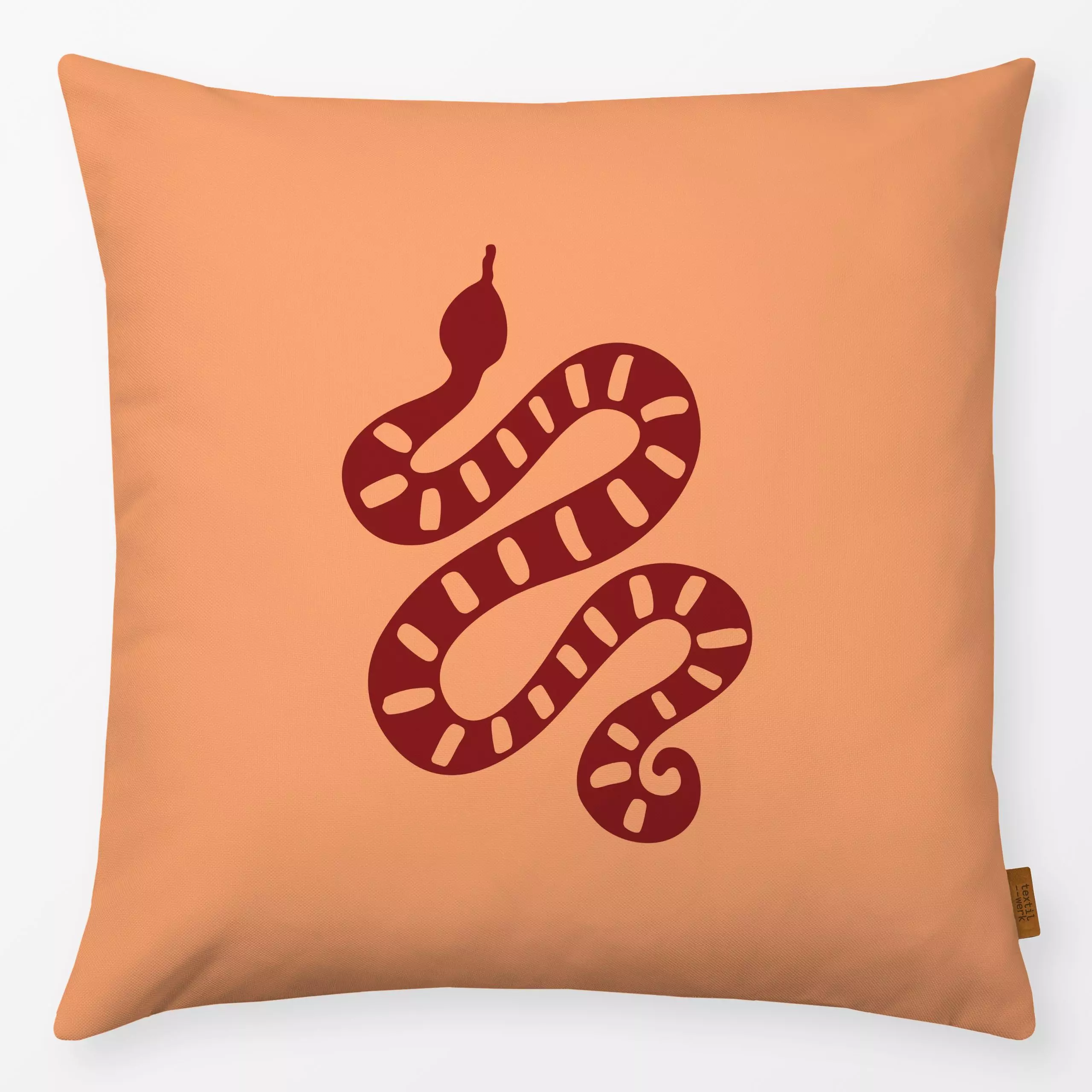 Kissen Schlange 1 Wendemotiv - Natur & Landschaft, Tiere, Retro & Vintage - von „textilwerk"; boho, hippie, Retro, Wüste, or...