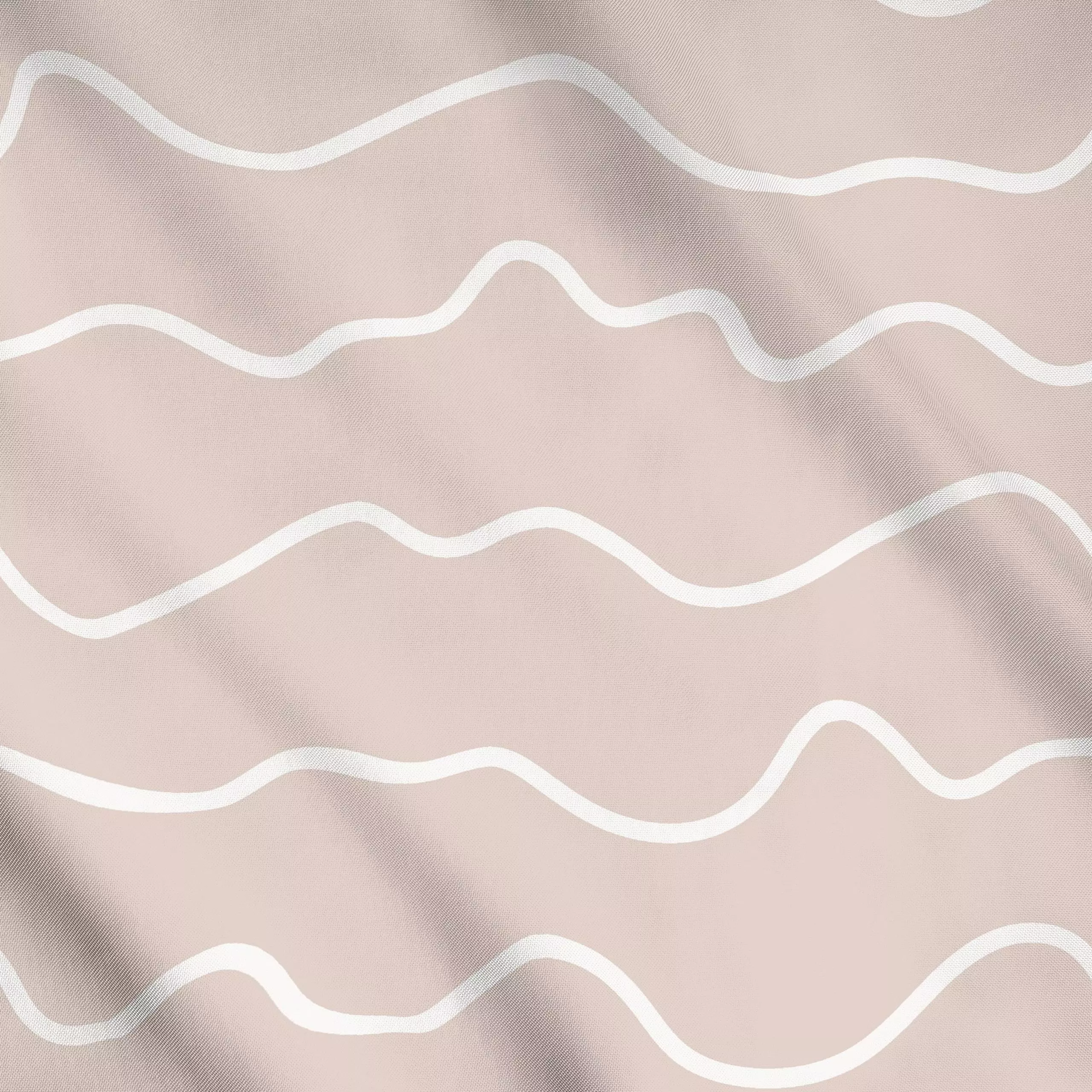 Meterware Linien Wellen Beige, gemustert, von Studio Kesse