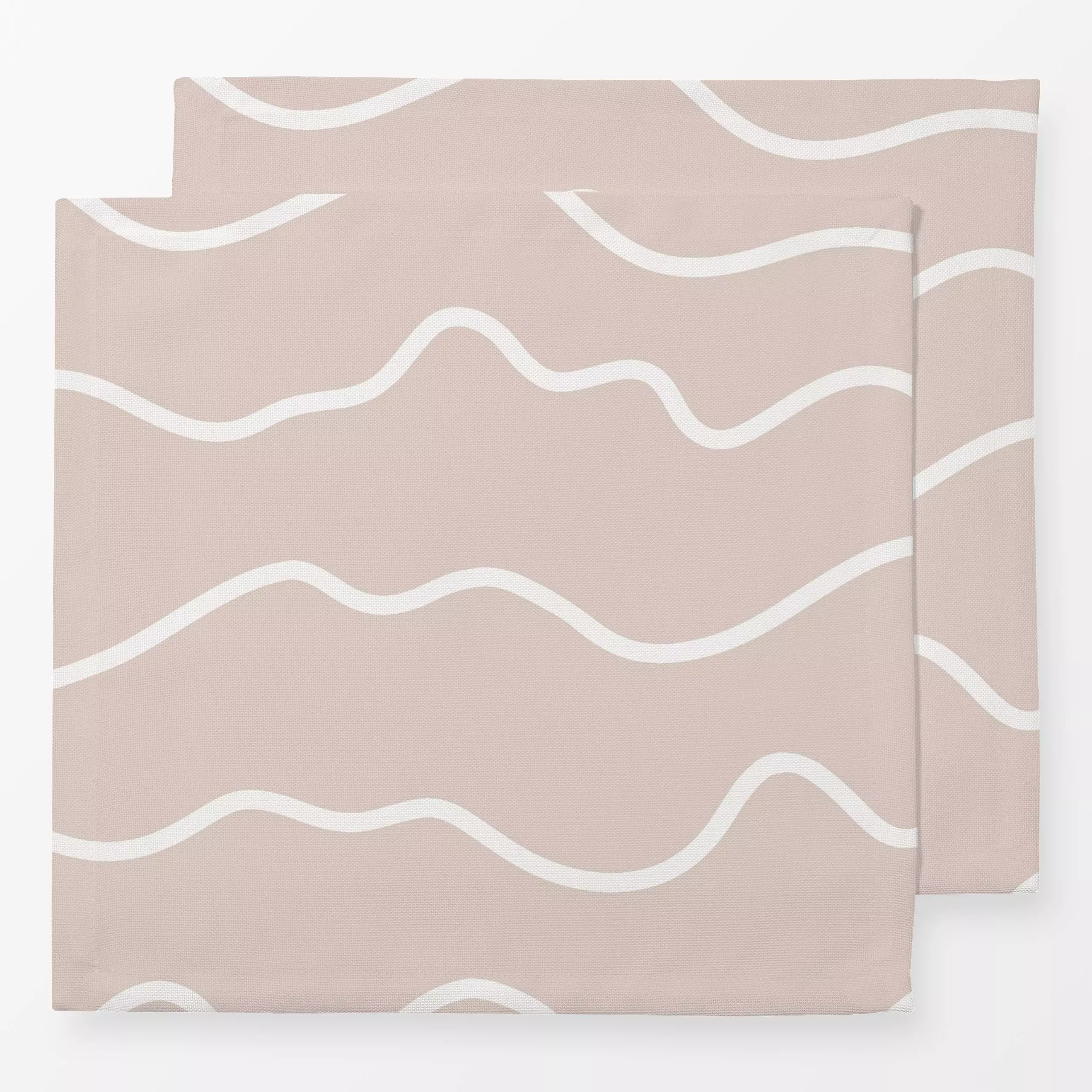 Servietten Linien Wellen Beige - Natur & Landschaft, Symbole & Muster - von „Studio Kesse"; Linien, Strand, Sand, beige, wel...