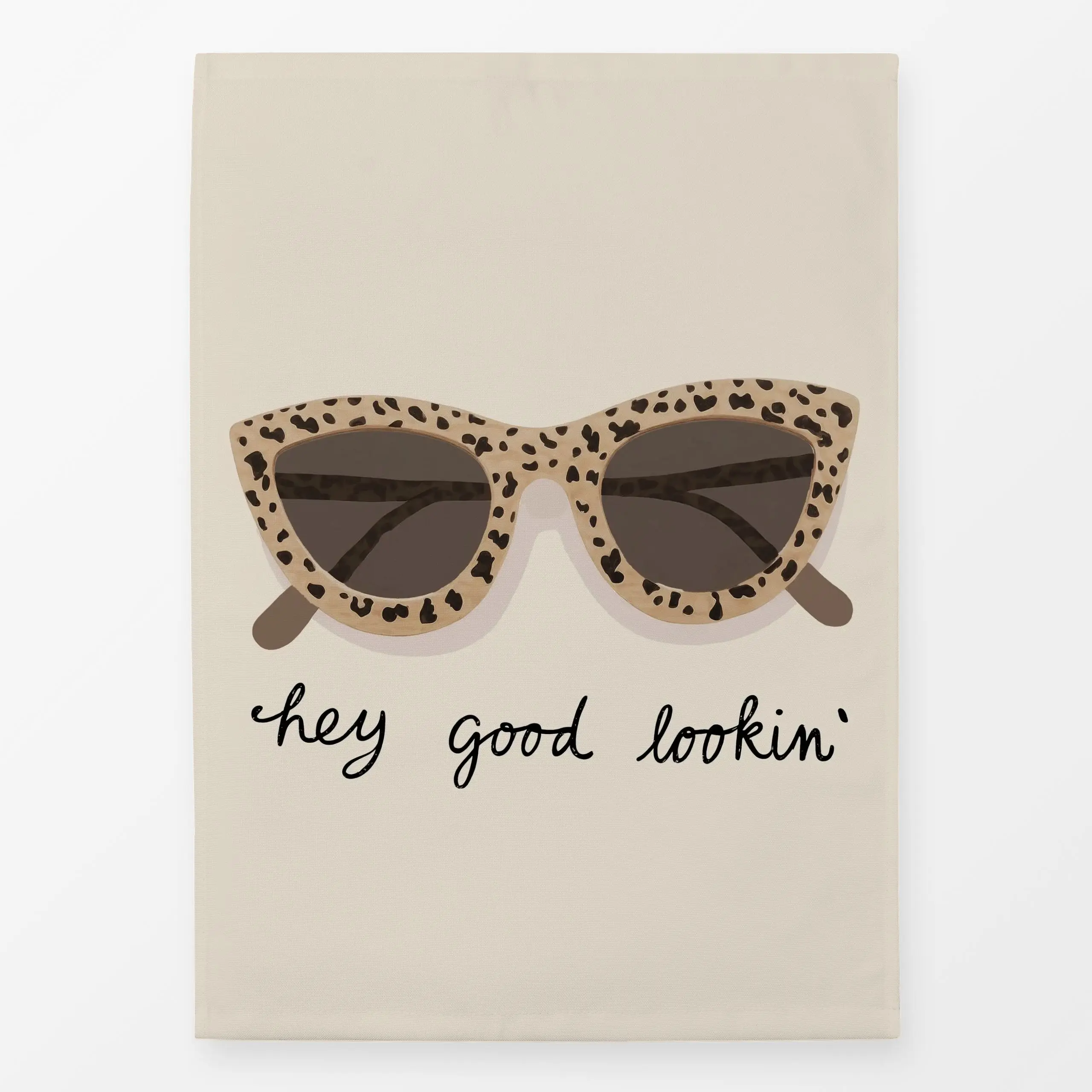 Geschirrtücher Sonnenbrille Leo - Sommer, Sprüche & Schriftzüge - von „Studio Kesse"; Sonne, Sommer, Leopard, selflove, Sonn...