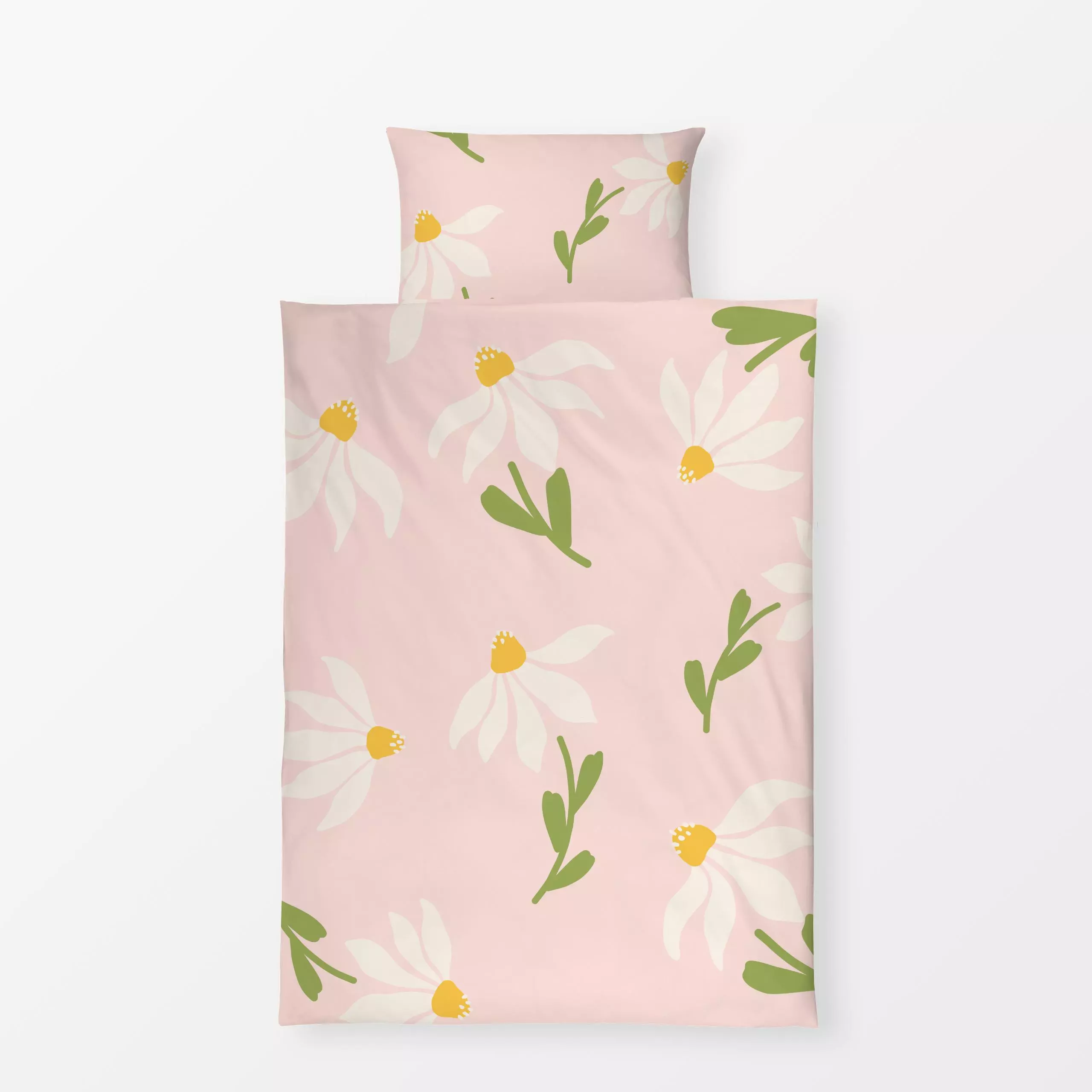Bettwäsche Gänseblümchen Modern Rosa 1 - Blumen & Florales, Sommer - von „Uta Naumann"; boho, abstrakt, skandinavisch, Blume...