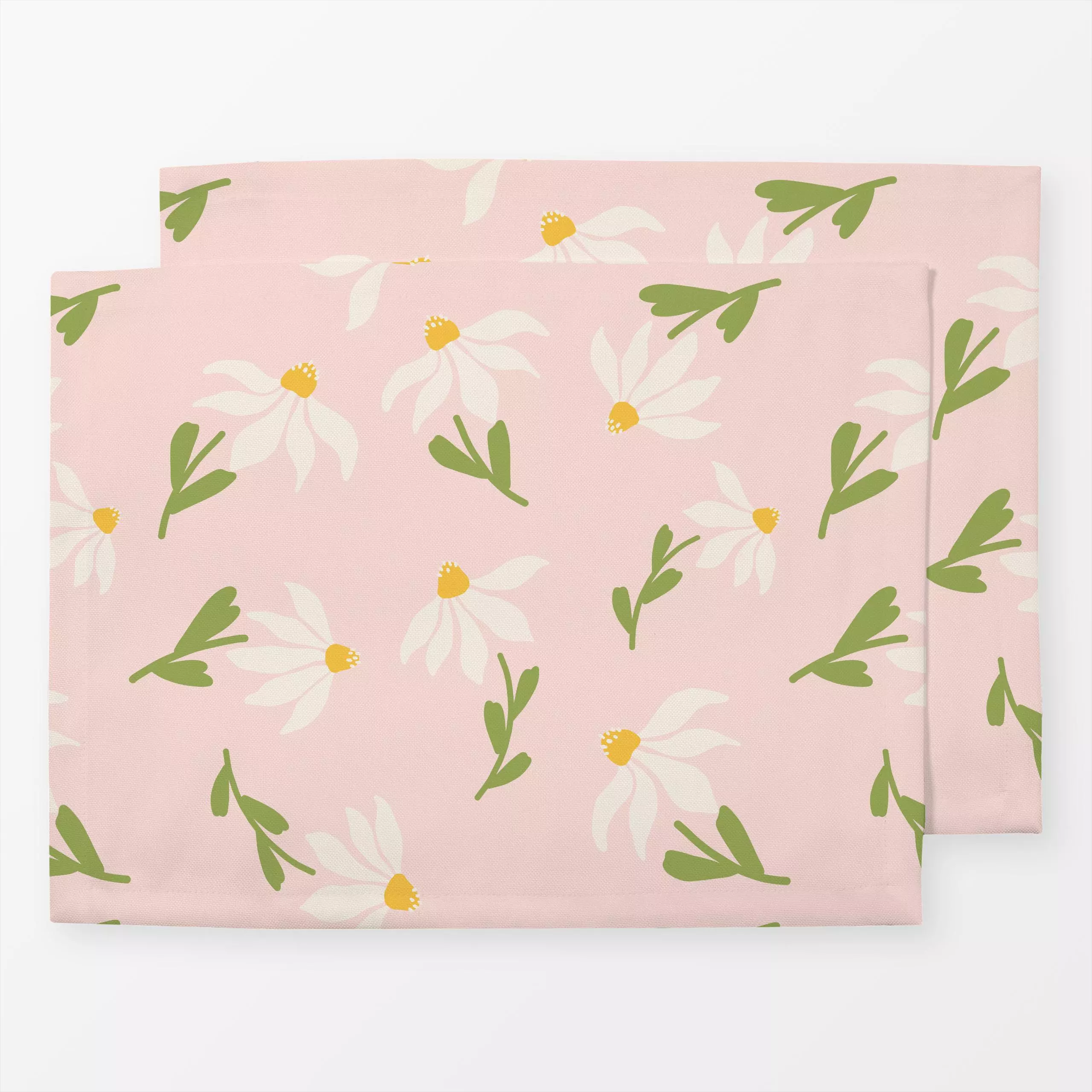 Tischset Gänseblümchen Modern Rosa 1, Blumen, Sommer, von Uta Naumann