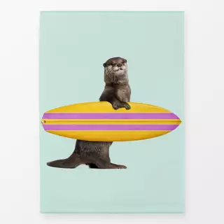 Geschirrtuch Surfing Otter