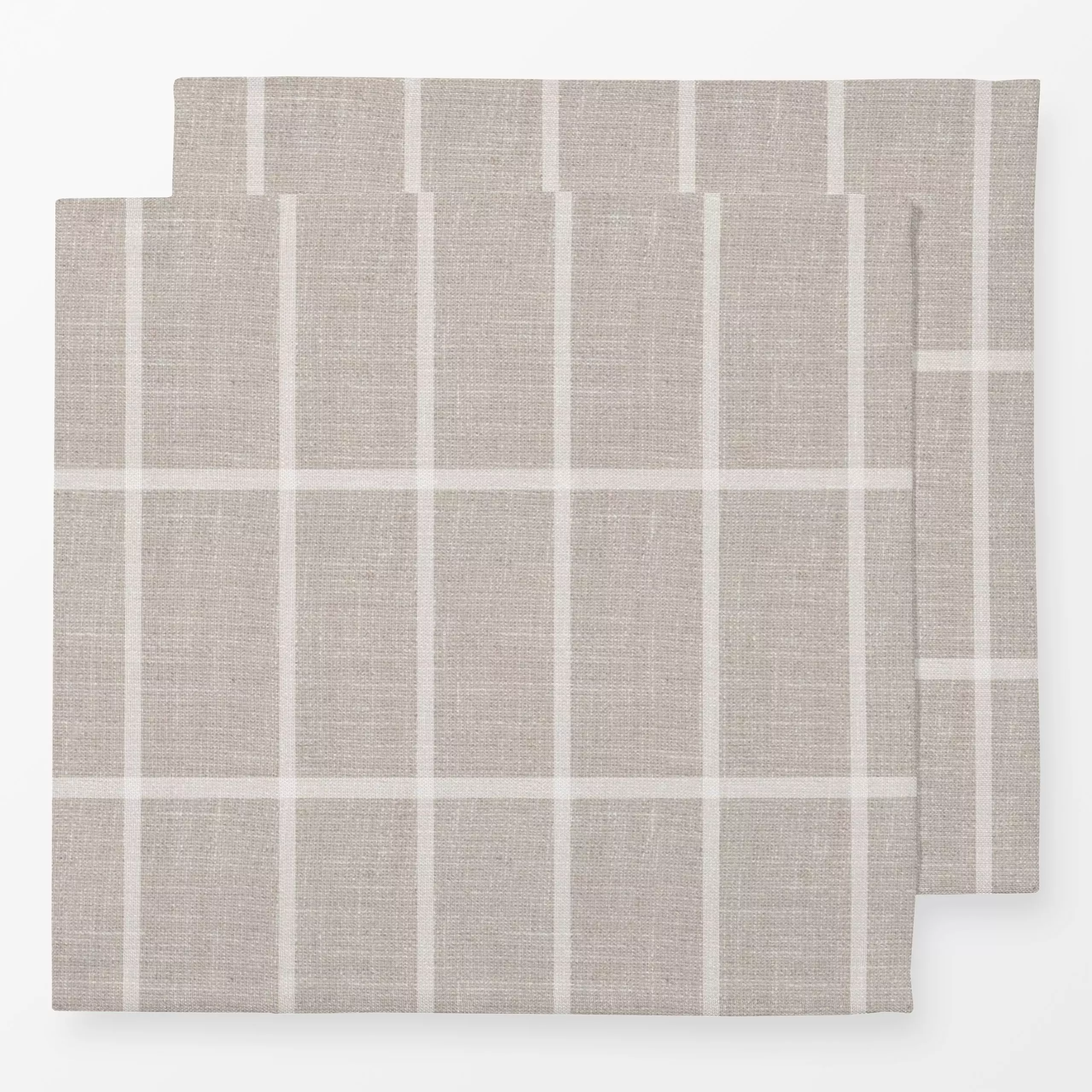 Servietten Großes Karo Beige - Symbole & Muster - von „Alisa Knöß"; Natur, Linien, skandinavisch, beige, grid, Karos