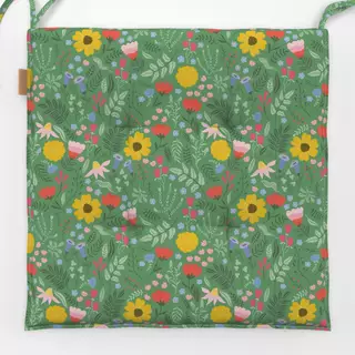 Sitzkissen Wiesenblumen Grün Bunt
