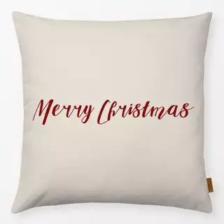 Kissen Merry Christmas rot beige