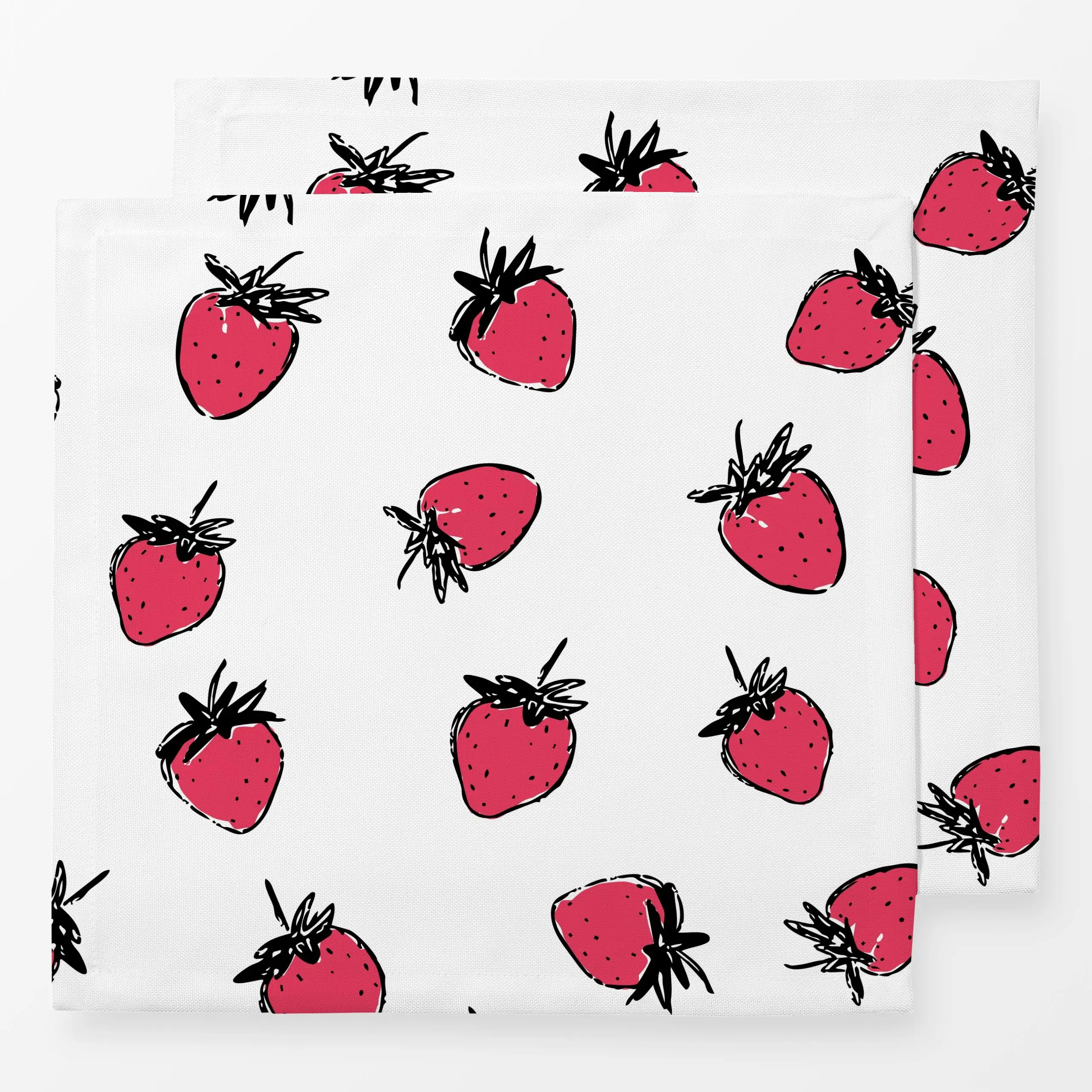 Servietten Erdbeeren - Frühling, Früchte, Ostern - von „moDeern Design Studio"; Erdbeeren, Früchte, Sommer, Ostern, erdbeere...