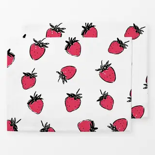 Tischset Erdbeeren