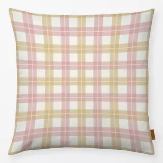 Kissen Landhaus Plaid rosa honig