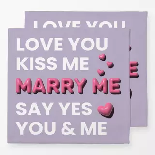 Servietten Marry Me