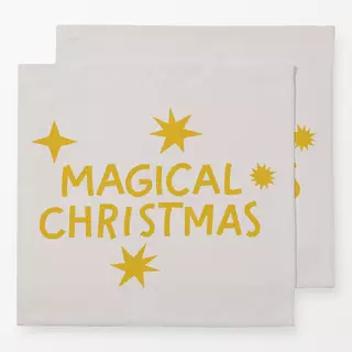 Servietten Magical Christmas Yellow