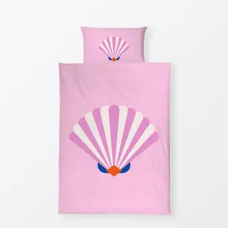 Bettwäsche Shell and Stripes Pink