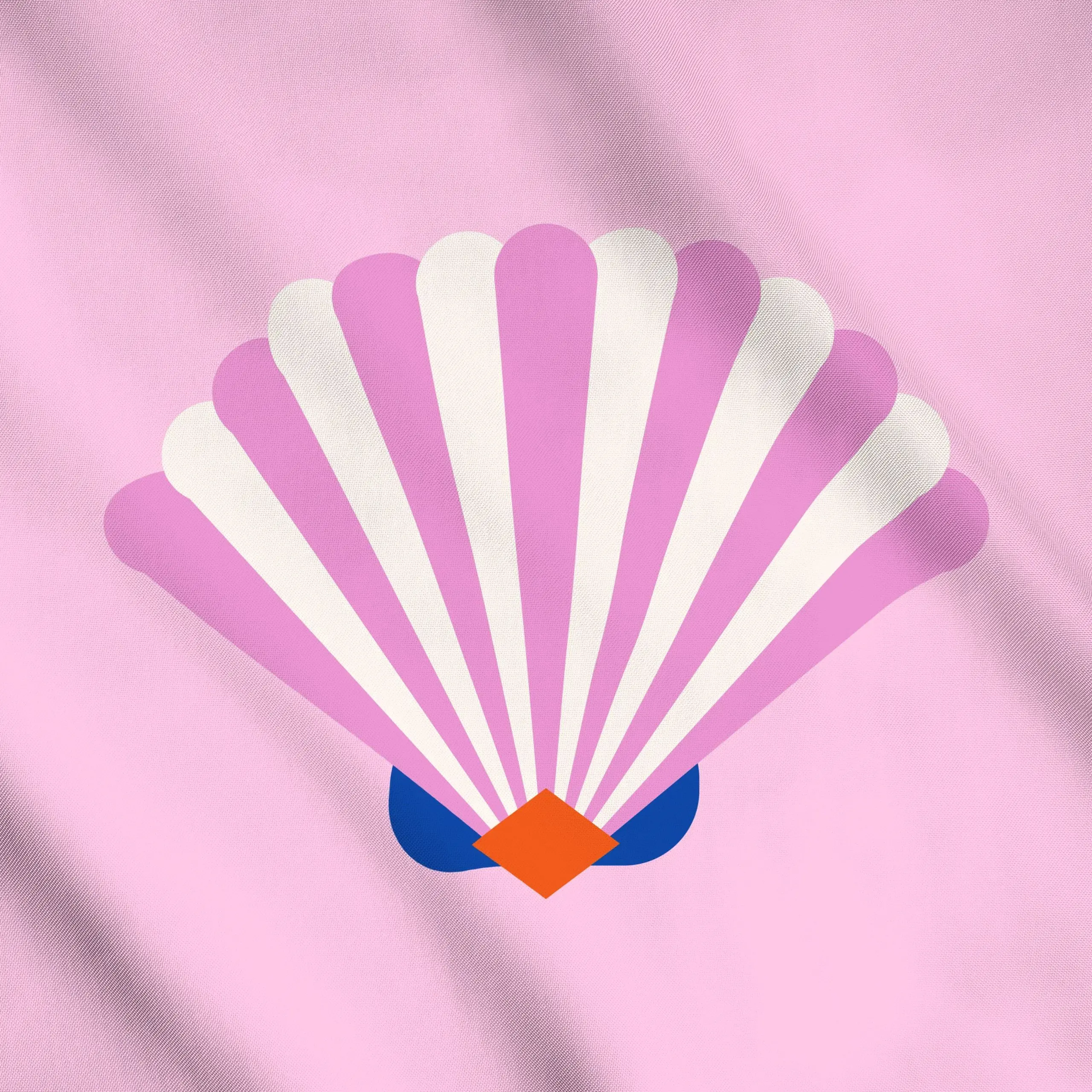 Meterware Shell and Stripes Pink - Sommer - von „Jana Moßmann"; Sonne, stripes, sea, seashell, bold, sommerkollektion, shell...