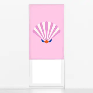 Raffrollo Shell and Stripes Pink