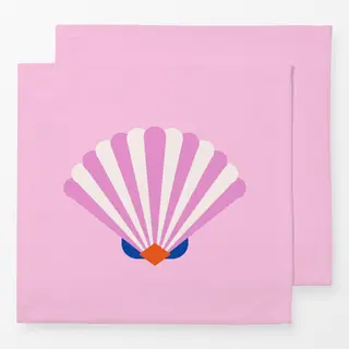 Servietten Shell and Stripes Pink