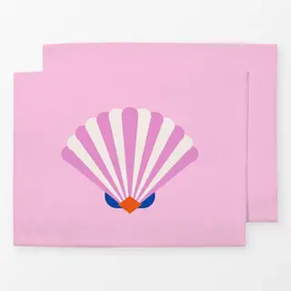 Tischset Shell and Stripes Pink